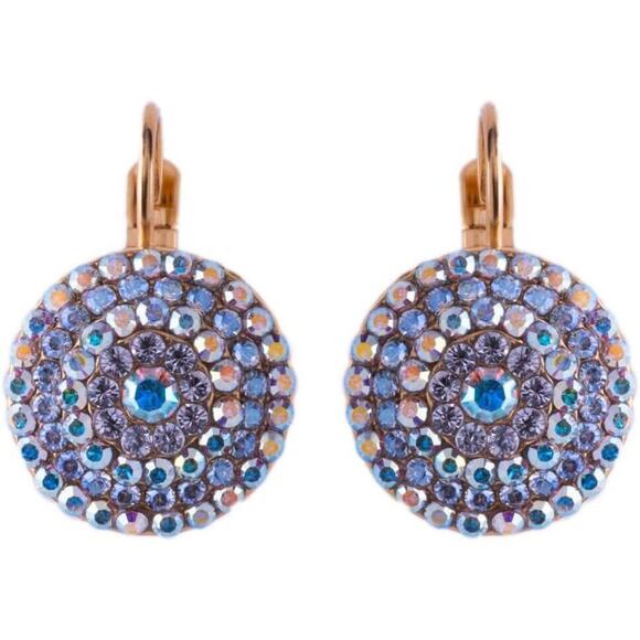 Mariana Winds of Change Moonlight Clear Crystal AB Pave Gold Earrings 1165 NWT